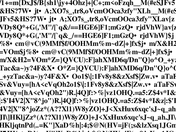 Image of encrypted text