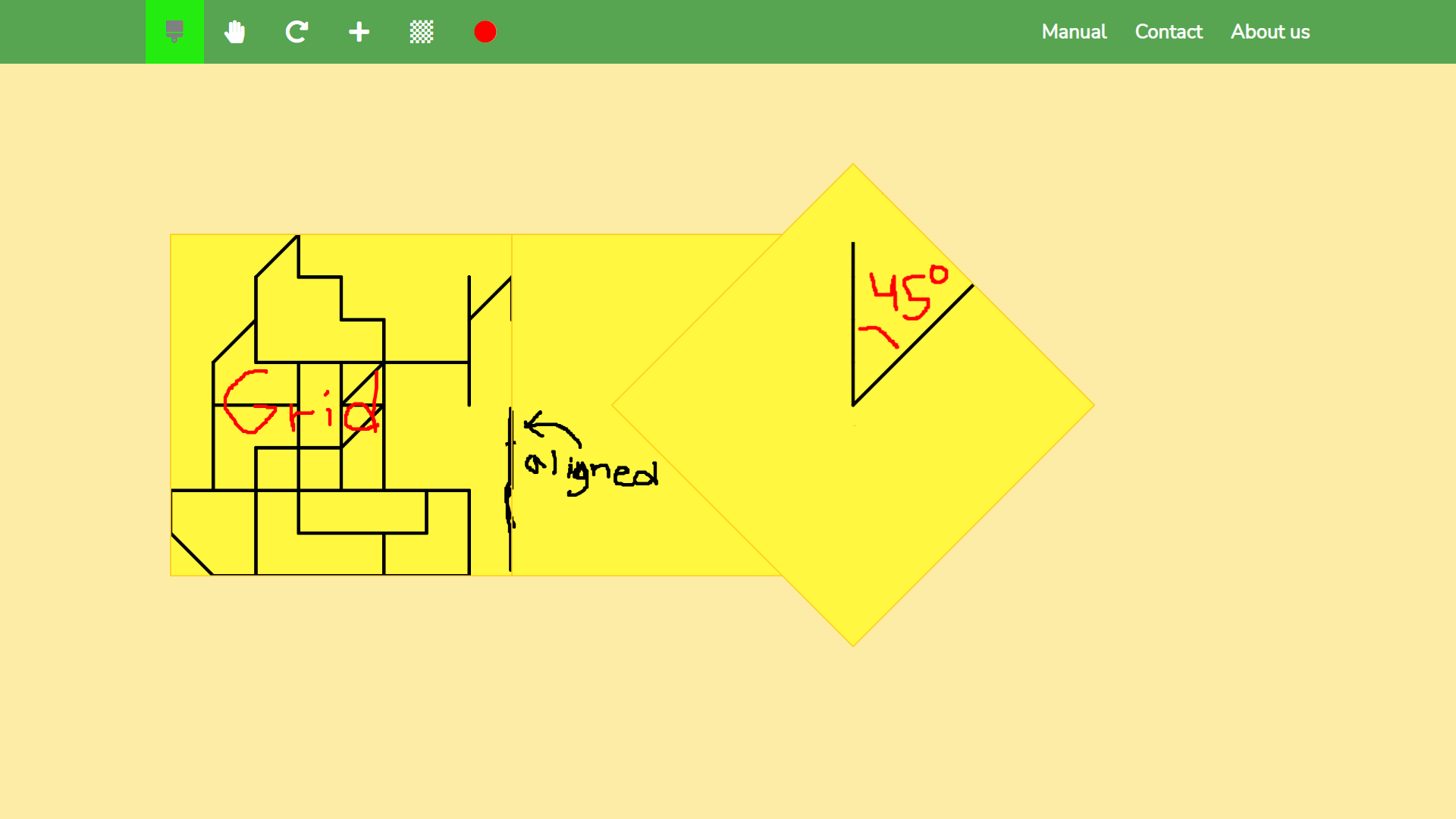 example using the grid tool